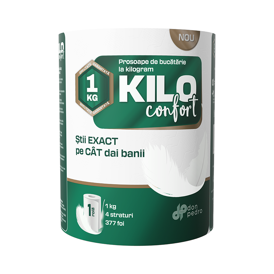 KILO Confort – Prosoape de bucătărie – 4 straturi – 377 foi